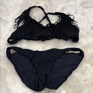 Pilyq Black Bralette Bikini Set